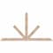 Ekena Millwork Saratoga Smooth Timber Gable Bracket, Douglas Fir, 72"W x 39"H x 3 1/2"D x 3 1/2"F, 13/12 Pitch GBW072X39X0404SAR00SDF - alternate 1